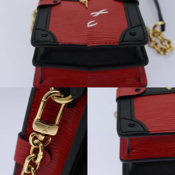 LOUIS VUITTON Epi Trunk Clutch Shoulder Bag Red Black M51697 LV Auth ar12517A - Picture 16 of 16